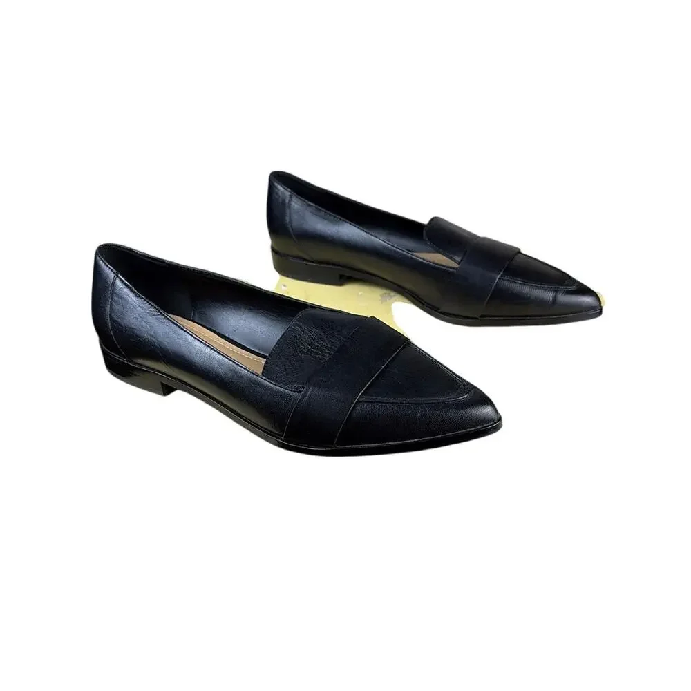 Gibson Latimer Black Leather Pointed Toe Loafers Womens 9.5 Office